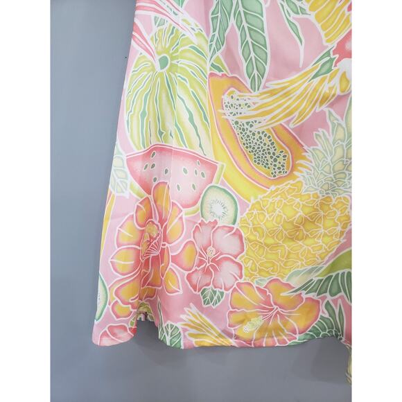 NEW - Watercolor Kenny Flowers‎ L/XL TROPICAL DRESS bird parrot beach floral - Picture 7 of 9